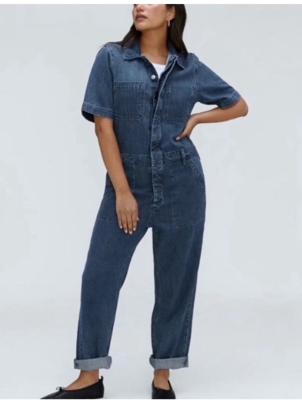 Everlane Super Soft Jean Coverall 100% Cotton